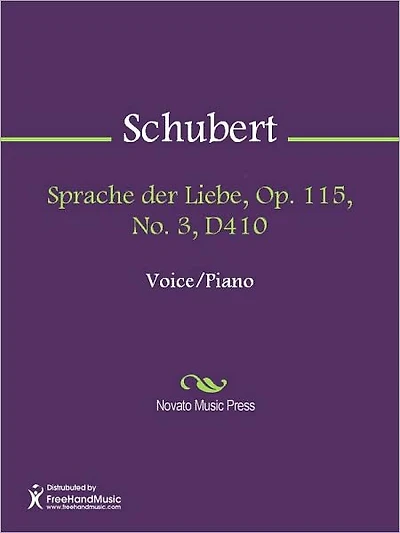 Sprache der Liebe, Op. 115, No. 3, D410