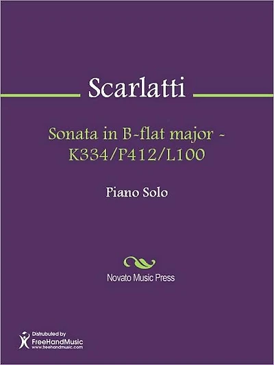 Sonata in B-flat major - K334/P412/L100