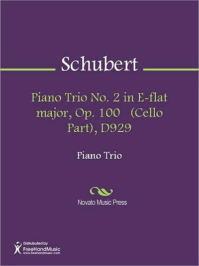 Piano Trio No. 2 in E-flat major, Op. 100 (Cello Part), D929
