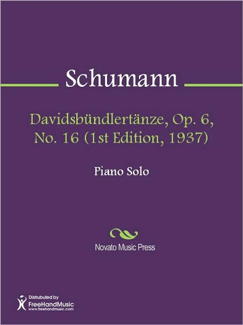 Davidsbundlertanze, Op. 6, No. (1st Edition