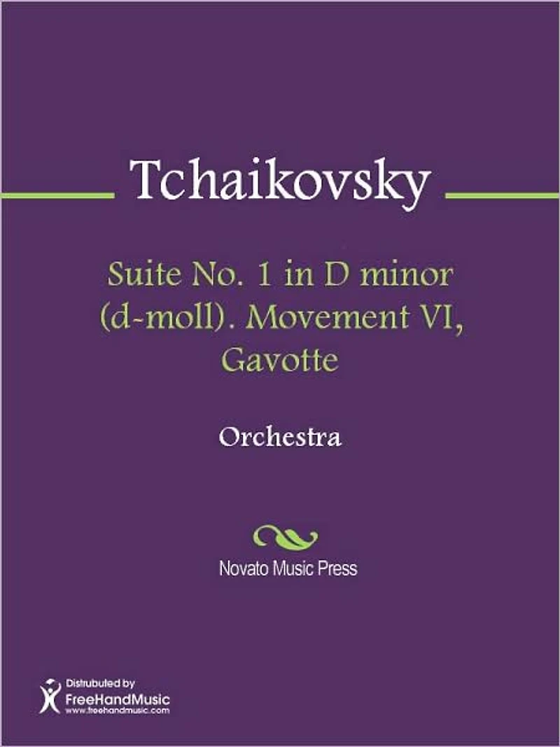 Suite No. 1 in D minor (d-moll). Movement VI, Gavotte