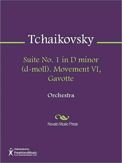 Suite No. 1 in D minor (d-moll). Movement VI, Gavotte
