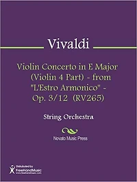 Violin Concerto in E Major (Violin 3 Part) - from "L'Estro Armonico" - Op. 3/12 (RV265)