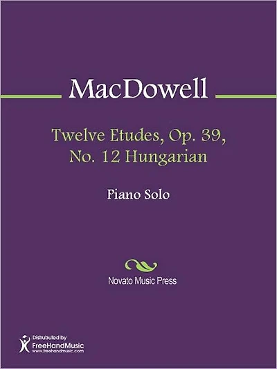 Twelve Etudes, Op. 39, No. 12 Hungarian