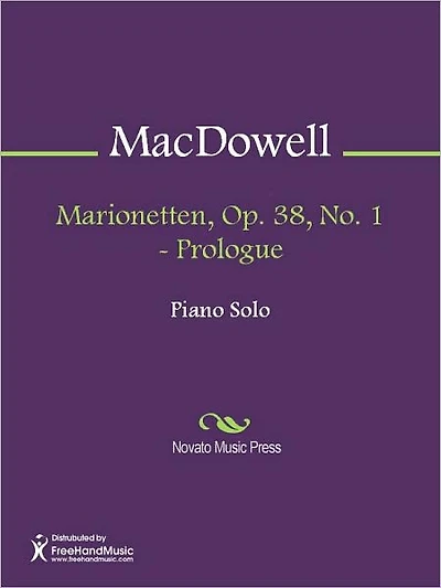 Marionetten, Op. 38, No. 1 - Prologue