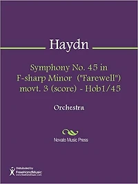 Symphony No. 45 in F-sharp Minor ("Farewell") movt.1 (score) - Hob1/45