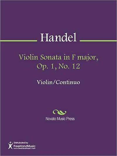 Violin Sonata in F major, Op. 1, No. 12