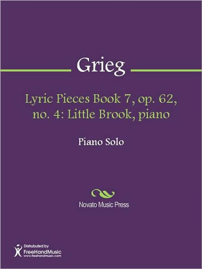 Lyric Pieces Book 7, op. 62, no. 4: Little Brook, piano