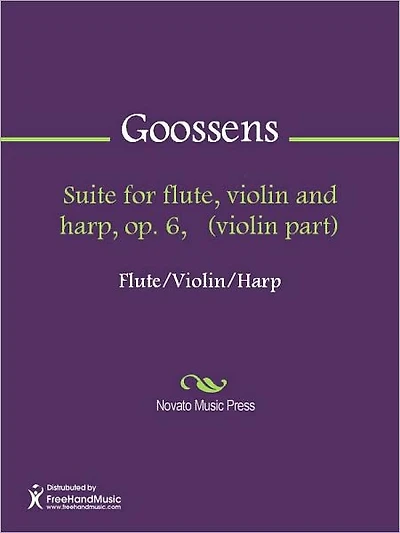 Suite for flute, violin and harp, op. 6, (violin part)