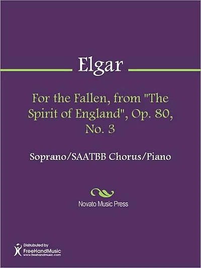 For the Fallen, from "The Spirit of England", Op. 80, No. 3