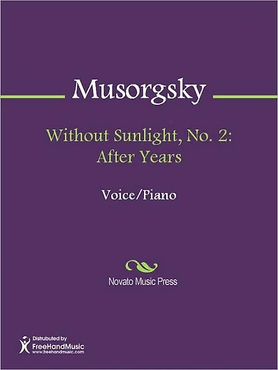 Without Sunlight, No. 2: After Years