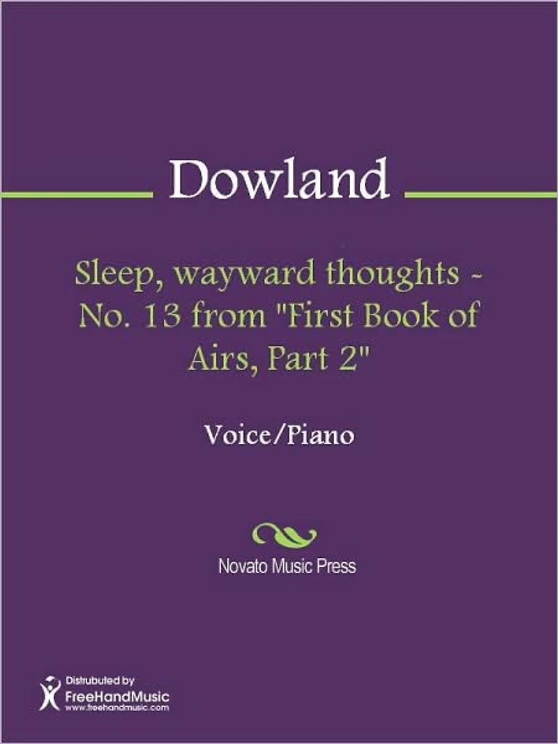 Sleep, wayward thoughts - No. 13 from "First Book of Airs, Part 2"
