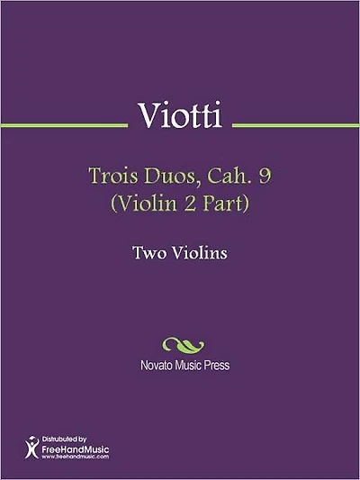 Trois Duos, Cah. 9 (Violin 2 Part)