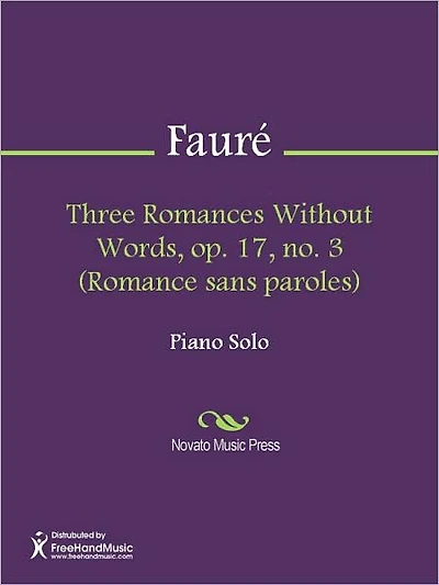 Three Romances Without Words, op. 17, no. 3 (Romance sans paroles)