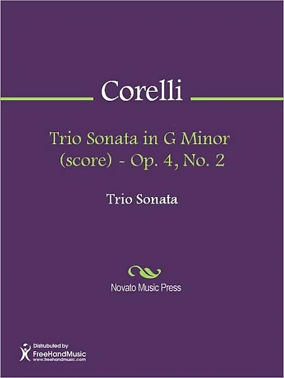 Trio Sonata in G Minor (score) - Op. 4, No. 2