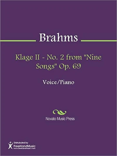 Klage II - No. 2 from "Nine Songs" Op. 69