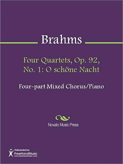 Four Quartets, Op. 92, No. 1: O schone Nacht