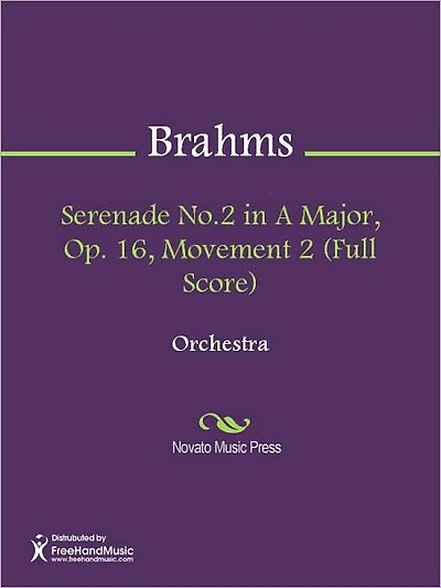 Serenade No.2 in A Major, Op. 16, Movement 2 (Full Score)