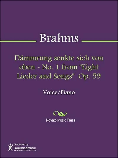 Dammrung senkte sich von oben - No. 1 from "Eight Lieder and Songs" Op. 59
