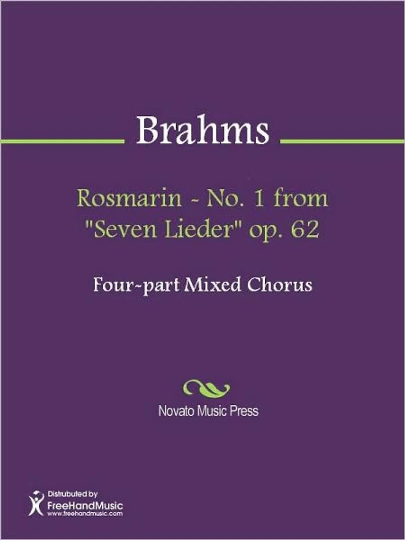 Rosmarin - No. 1 from "Seven Lieder" op. 62