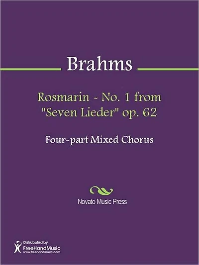 Rosmarin - No. 1 from "Seven Lieder" op. 62