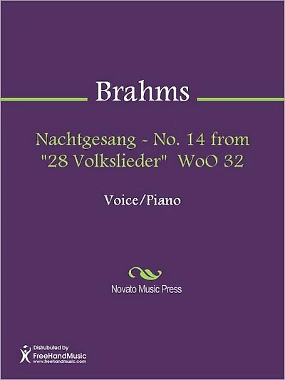 Nachtgesang - No. 14 from "28 Volkslieder" WoO 32