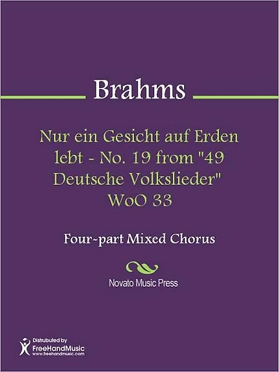 Nur ein Gesicht auf Erden lebt - No. 19 from "49 Deutsche Volkslieder" WoO 33