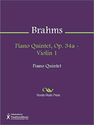 Piano Quintet, Op. 34a - Violin 1