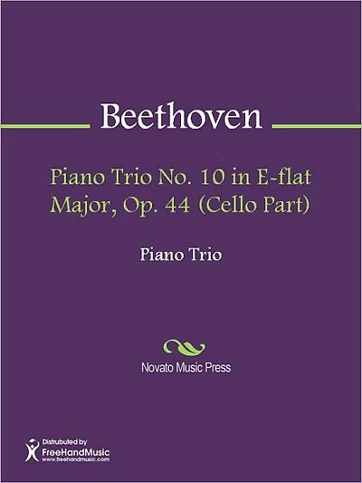 Piano Trio No. 10 in E-flat Major, Op. 44 (Cello Part)