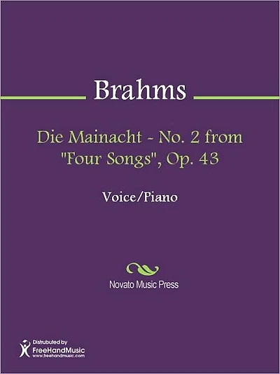 Die Mainacht - No. 2 from "Four Songs", Op. 43