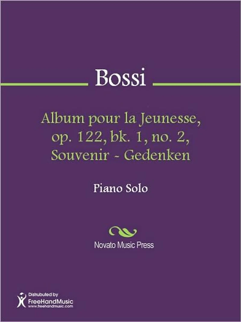 Album pour la Jeunesse, op. 122, bk. 1, no. 2, Souvenir - Gedenken