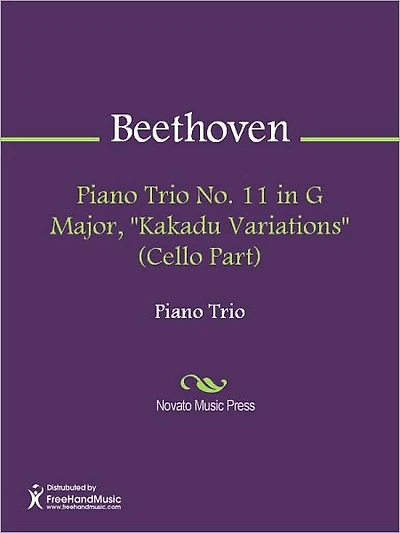 Piano Trio No. 11 in G Major, "Kakadu Variations" (Piano Score)