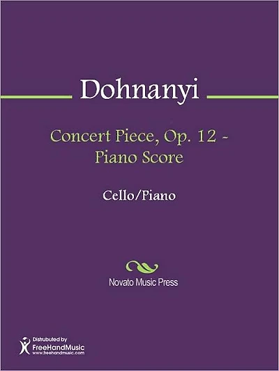 Concert Piece, Op. 12 - Piano Score