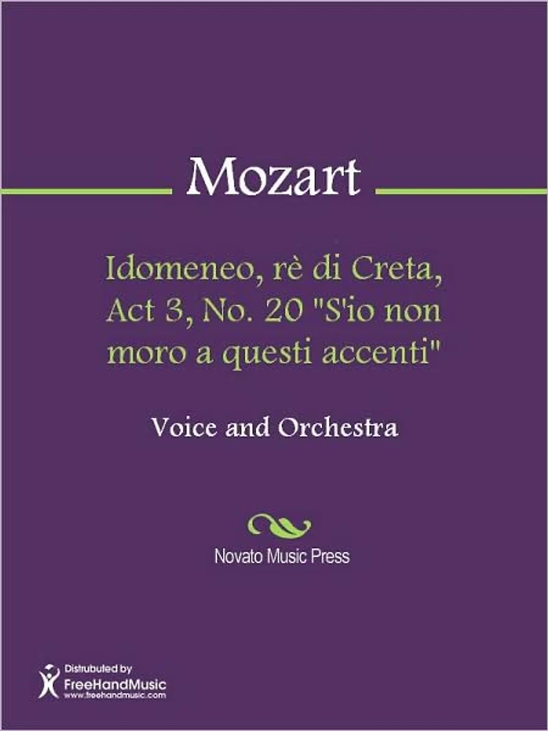 Idomeneo, re di Creta, Act 3, No. 20 "S'io non moro a questi accenti"