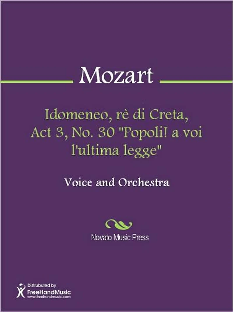 Idomeneo, re di Creta, Act 3, No. 30 "Popoli! a voi l'ultima legge"