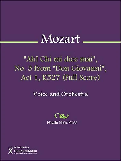 "Ah! Chi mi dice mai", No. 3 from "Don Giovanni", Act 1, K527 (Full Score)