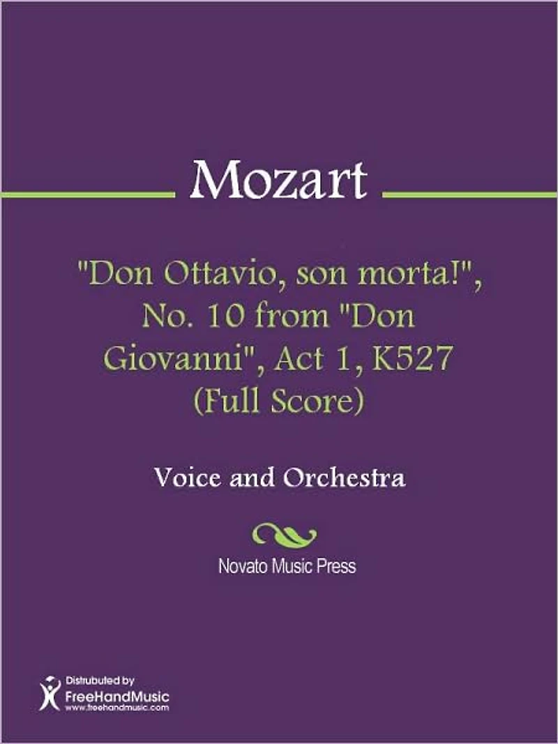 "Don Ottavio, son morta!", No. 10 from "Don Giovanni", Act 1, K527 (Full Score)