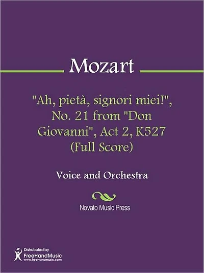 "Ah, pieta, signori miei!", No. 21 from "Don Giovanni", Act 2, K527 (Full Score)