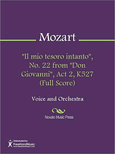 "Il mio tesoro intanto", No. 22 from "Don Giovanni", Act 2, K527 (Full Score)