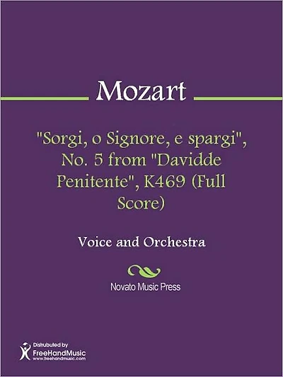 "Sorgi, o Signore, e spargi", No. 5 from "Davidde Penitente", K469 (Full Score)