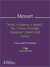 "Sorgi, o Signore, e spargi", No. 5 from "Davidde Penitente", K469 (Full Score)