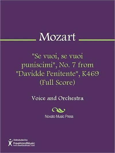 "Se vuoi, se vuoi puniscimi", No. 7 from "Davidde Penitente", K469 (Full Score)