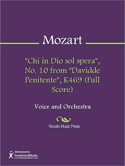 "Chi in Dio sol spera", No. 10 from "Davidde Penitente", K469 (Full Score)