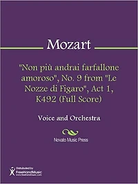 "Non piu andrai farfallone amoroso", No. 9 from "Le Nozze di Figaro", Act 1, K492 (Full Score)