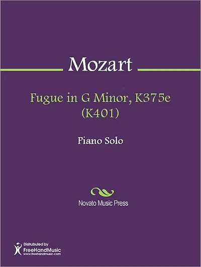 Fugue in G Minor, K375e (K401)