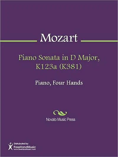 Piano Sonata in D Major, K123a (K381)