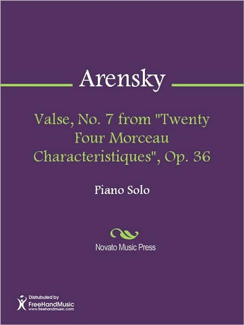 Valse, No. 7 from "Twenty Four Morceau Characteristiques", Op. 36