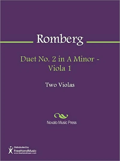 Duet No. 2 in A Minor - Viola 1