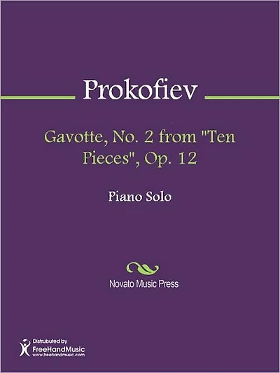 Gavotte, No. 2 from "Ten Pieces", Op. 12