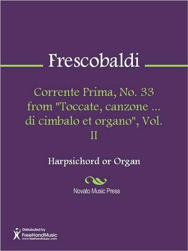 Corrente Prima, No. 33 from "Toccate, canzone ... di cimbalo et organo", Vol. II